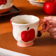 Meidu Cute Water Set Mug Coffee Cup Living Room Flower Tea Set Cup Complete Gift Box Birthday Housewarming Gift Red Apple Water Set Gift Box