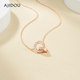 AJIDOU Ajidou necklace rose gold Roman ring retro high-end birthday gift for girlfriend rose gold necklace