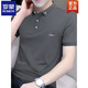 罗蒙（ROMON）珠地棉刺绣Polo衫男士修身短袖t恤夏季翻领上衣透气半袖体恤 S5012款 白色 M 适合95-115斤