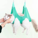 Bellojia dog hammock nail clipping pet cat washing cat bag bathing hanging anti-breakaway fixed artifact anti-scratch bite anti-fall fresh green hanging type free hook S-recommended 5-10 Jin Jin equals 0.5 kg
