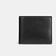 COACH luxury men's bag black leather short wallet CR911 Christmas gift