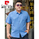 皮尔卡丹短袖大码衬衫男加肥加大号男士棉衬衣宽松薄印花大码男装半袖肥佬 旗舰官方-5155天蓝 3XL (建议155-170斤) 卡码拍大一