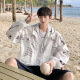 Chang Luzhu [1390 Menschen gelobt] Ice Seidenscreen-Kleidung im Freien im Sommer im Sommer Ultra-dünn lose lässige Jacke Korean Style Trend Black 5xl