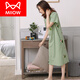 Catman (Miiow) Marke Nighthot für Frauen Sommer reines Baumwoll kurzärmelige Long-Knie-Pyjama 2023 New Cotton Korean Thin Home Clothing 9901 Langer Rock M.