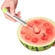 Rice harvesting fruit fork, stainless steel watermelon fruit cutter, ice cream scoop, multifunctional fruit scoop, carved carved knife - green