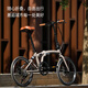 HITO 20-inch folding bicycle Xiaobu aluminum alloy variable speed double disc brake with shock absorber men and women retro single, Mocha gray (shock absorber + aluminum alloy) variable speed + double disc
