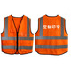 Aoichi Reflective Vest Vest Work Clothes Customized Logo Printing Construction Site Property Takeaway Road Administration and Sanitation Worker Clothing Pocket Style Red One Size