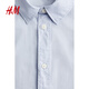 H&M children's clothing children's boys' shirts spring dress performance clothes formal shirt cotton short-sleeved top 1273445 light blue 165 165/84 (13-14Y)