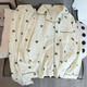 Rongxitu (RONGXITU) cloud cotton pajamas for women in spring and autumn Japanese cartoon bear long-sleeved home clothes for outdoor wear 826# blue striped winnie bear 175 L