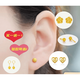 RSRDDY Old Phoenix 999 ear studs and ear sticks for women, plated earrings, small ear studs, plated frosted round bead stars, 18k gold, straight needle frosted beads + Song Xiao love 2g