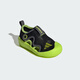 Adidas (adidas) Adidas Children's Shoes 25 Spring New Velcro Sandals for Men, Women and Children JP5756 Black/Green/Grey
