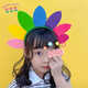 SNQP New Children's Kindergarten Creative Performance Dance Sunflower Decoration Photo Props Face Wash Headband Headwear Colorful Flower Headband 1 Pack
