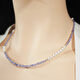 Junpo Yili S925 sterling silver natural aurora pearl tanzanite necklace multi-circle bracelet elegant and fashionable clavicle chain Yili tanzanite necklace 40cm