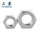 Sanmon 304 stainless steel hexagonal nut DIN934 M4 (20 pieces/bag)