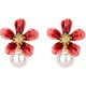 Qlady Spring Flower Earrings Women's Pearl Temperament Imitation Pearl Earrings 2025 New High-end Earrings Birthday Gift