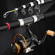 Super hard long-range sea pole set fishing rod rock rod equipment combination fishing rod sea rod road rod fishing rod super light lining 2.7m black 14-axis 7000 metal fishing hoist set