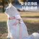 Cat I-shaped traction rope, pet chain, anti-breakaway kitten rope, rabbit cat walking rope, chest harness, rope length 1.2 meters, vest bunny pink S size, recommended 2-6 Jin Jin is equal to 0.5 kg, the size is subject to the above specifications2