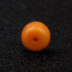 Fat Donglai same style beeswax single bead bucket bead natural beeswax Russian material old type bead bracelet bracelet orange red skin old wax single bead old beeswax old type bead diameter about 11-12