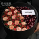 Shiguang reverse travel delivers flowers and fruit gift boxes in the same city. French-style fruit gift boxes and fruit baskets as birthday gifts for elders, wives and girlfriends. Roses are not good | cherries with chocolate bubble card cloth flowers and fruit gift boxes