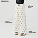 
Yoyo one (Yoyo one) girls wide-leg pants 2025 spring and summer new children's bow casual pants girls lazy style striped straight pants two-pair [15276 m white + 15149 gray] 130 130cm