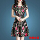 Vestido floral de alta gama Yimuqi Falda de moda de Summer Summer con cintura para cubrir el vientre Mother Stail Seda 9903 Flores de una sola talla M