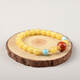 Her generation natural amber beeswax bracelet full of honey white nectar round beads bracelet with certificate holiday 8MM white honey (766215)