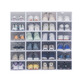 Shoe Storage Transparent Storage Shoe Box Simple Plastic Shoe Cabinet Dust-proof and Anti-oxidation Shoe Box Multi-layer Foldable Shoe Rack Pink Men's Model Buy 6 Get 6 Free Twelve Boxes