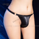 Close-fitting design, sexy men's oily and silky one-line with balls, no trace of sexy thong, transvestite pervert, black thong, one size fits all, suitable for waist circumference 74-84CM