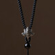 Minamiuri necklace rope jade pendant jade pendant lanyard wear-resistant adjustable hanging neck sling pendant rope men and women pendant rope 925 anemone pendant lanyard - black