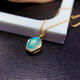 Baoji natural white opal pendant with sparkling s925 silver 6*8mm gift for girlfriend and wife