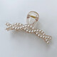French style lazy style pearl hairpin large hair clip temperament shower hairpin Korean internet celebrity female hairpin hairpin 1# five pearl hairpin (10cm)