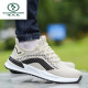 Zapatos para hombres de Woodpecker 2025 NUEVO SUMER AMILTABLE FLYING MESH MESH ZAPATOS UN FISTA SUGE SOMPLE ANTI-ODOR Sports Casual Zapatos W699 Versión actualizada en negro Lacios de corbata 39 Estado Sports Size