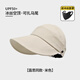 Pájaro carpintero (TUCANO) Sombrero de protección solar pequeño y de ala grande para mujer primavera y verano 2025 Nuevo sombrero de pescador con cola de caballo y lengua de pato vacío en la parte superior beige Sombrero individual del mismo estilo Ruth - hielo libre ajustable 54-59 cm