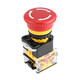 Huijun 22mm power switch start stop self-locking LA38 emergency stop button emergency mushroom head emergency stop button opens and closes