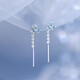Core luxury s999 sterling silver blue iris earrings for women 2025 new high-end clover earrings temperament earrings earrings a pair of blue iris earrings 999 pure silver
