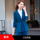 Purple charming high-end suit suit for women 2025 spring and autumn new style professional temperament formal goddess style suit fake two-piece jacket blue suit 3XL (recommended 130-140 Jin Jin equals 0.5 kg)