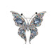 Lie Rui high-end colorful Austrian crystal butterfly brooch women's light luxury high-end temperament corsage brooch blue