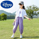 Disney girls summer sports suit fashionable new children's clothing big children summer girls casual two-piece purple suit [9922] 48 (S)