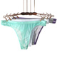 Men's underwear ultra-thin transparent bagless thong mesh soft breathable sexy unisex underwear light blue XXXL
