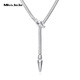 Miss JuJu New Platinum Soft Snake Bone Necklace Men's Boutique pt950 Platinum Snake Skin Chain Trendy and Cool Adjustable Clavicle Chain (In Stock) Weight 37.21g Length 54+6cm Thick About 4.0mm