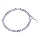 Qianshu (QIANSHU) PT950 platinum bracelet for women, solid bright faceted platinum bracelet, fashionable girlfriend Valentine's Day gift, 16+1.5 cm, weight about 5.95-6.15 grams, thick