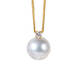 Pearl Necklace Australian White Princess Pendant South Sea White Gold Diamond Plating 18K Elegant White Gold (Chain 45cm Adjustable) 10-10mm