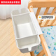 Crib hanging storage hanging basket diaper bedside diaper storage bag dormitory bed hanging bag bed fence storage box cream white partitions adjustable