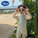 Disney children's swimsuit for boys and girls 2025 new one-piece long-sleeved sunscreen quick-drying swimsuit baby beach vacation swimsuit Coconut Dinosaur (+ Hat) 90 #