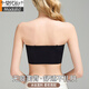 Modal strapless underwear does not slip and does not fall off. Small chest gathers and looks large. Thin front buckle, markless strapless bra. Black* 2 pieces of skin tone [sliding and retreating] XS [10-50Jin[Jin equals 0.5 kg]]