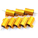 Dafuri gold aluminum shell high power resistor RX24-25W 10K 1K 1 2 3 5 10 20 50 100 25W gold aluminum shell 0.22 ohm (1 piece)
