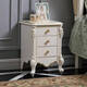 Mini bedside table simple narrow storage cabinet small bedside cabinet storage cabinet two-pull small cabinet pastoral telephone table TC50 cm bedside table ivory white gold scribbling complete installation