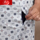 Langsha Pajamas de mediana edad y ancianos para hombres en primavera y otoño algodón delgado de algodón largo de manga larga Man Old Man Cardigan Home Clothing B829 [Control de acceso abierto] 3xl [145-175Jin [Jin equivale a 0.5 kg]]