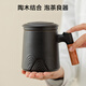 Kyoto-made teacup portable black pottery teapot tea cup kung fu tea set office cup portable teapot capacity 400ml