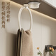 Yinglife Cream White Suction Cup Towel Ring No Punch Bathroom Towel Hanger Space Aluminum Ring Hanging Ring Bathroom Hand Towel Ring Milk White Knob Suction Cup-Towel Ring